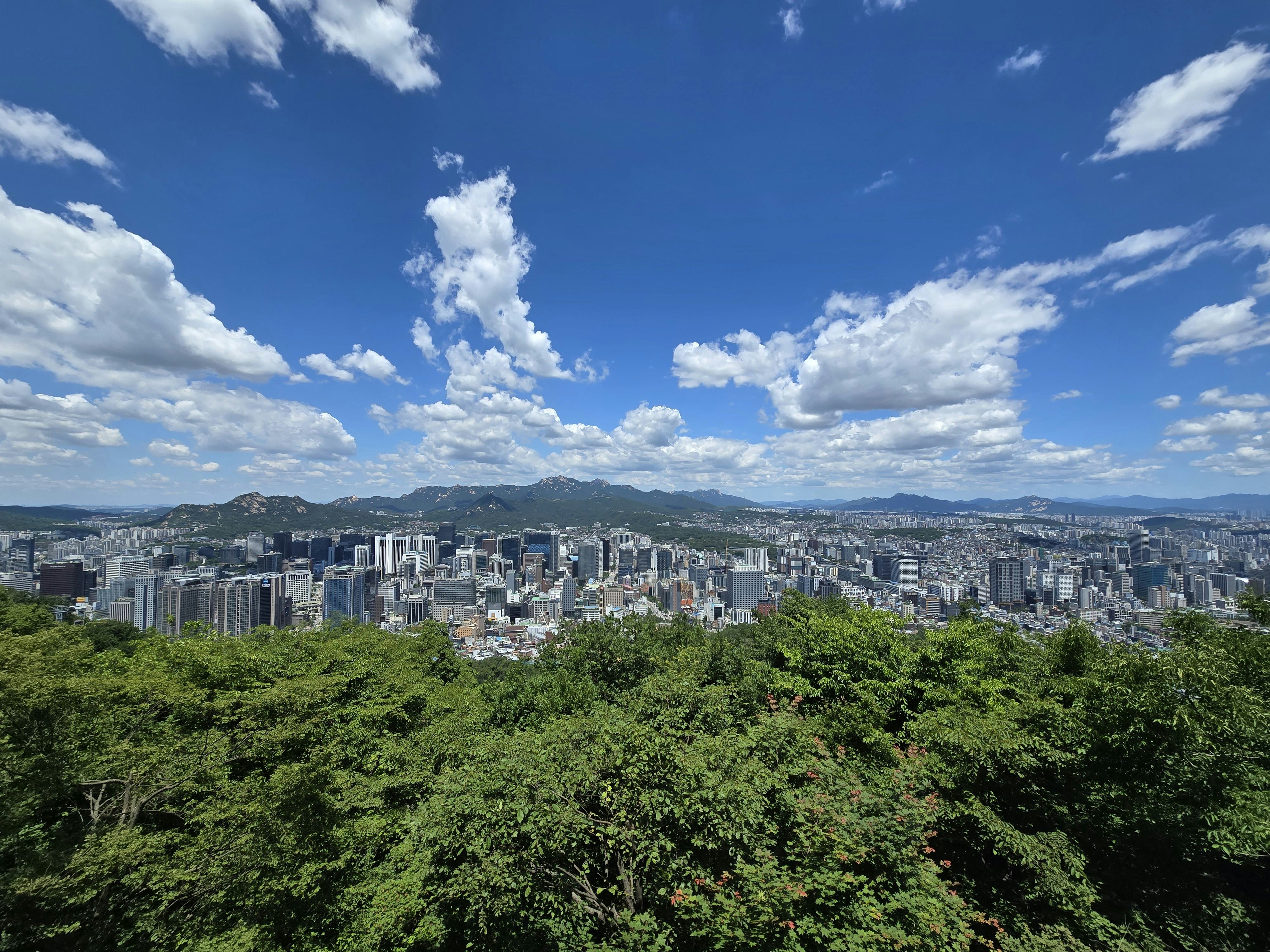 Seoul Tower sits atop Namsam Park, offering patrons 360-degree views of all of Seoul, South Korea