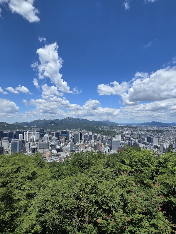 Seoul Tower sits atop Namsam Park, offering patrons 360-degree views of all of Seoul, South Korea