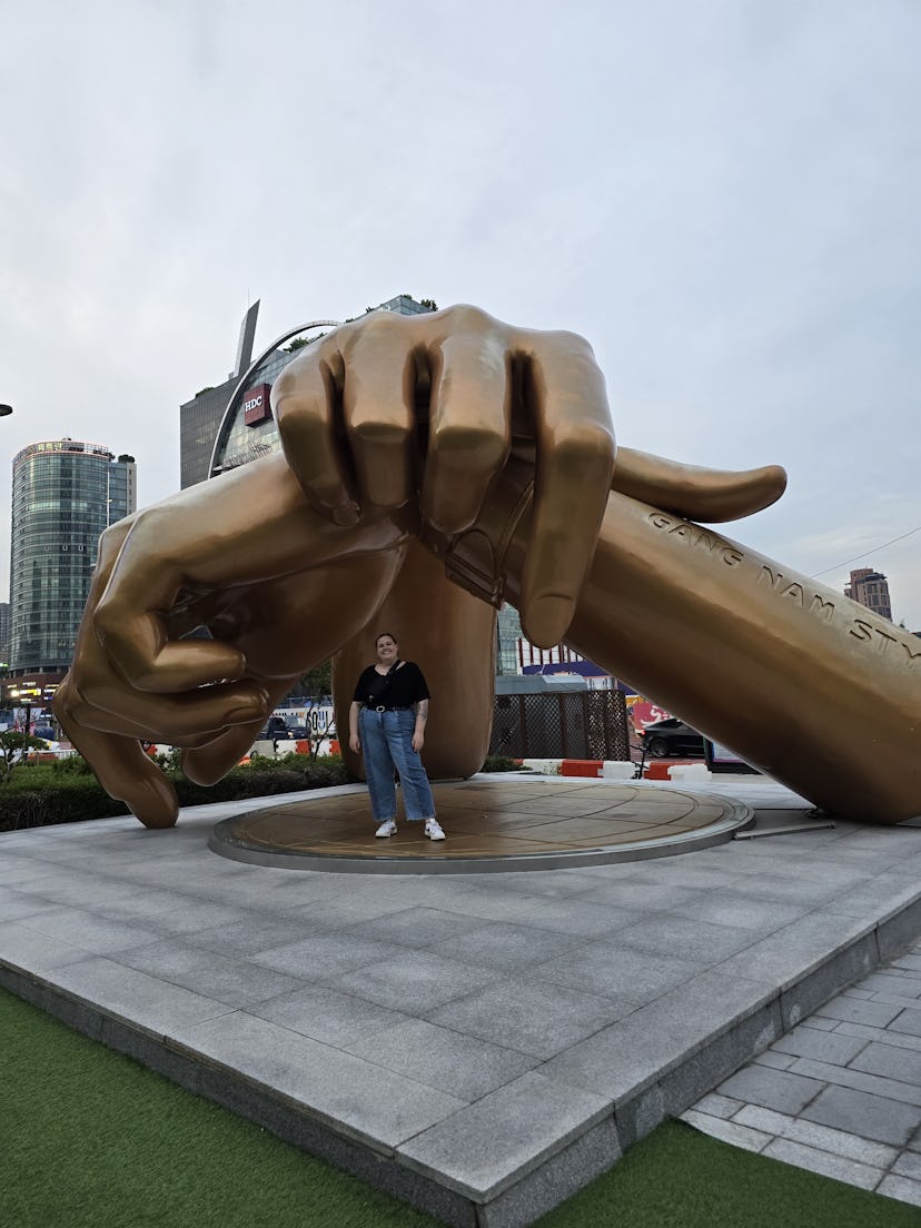 The Statue of Gangnam Style in Seoul, South Korea, pays tribute to Psy's 2012 smash K-pop hit "Gangn...