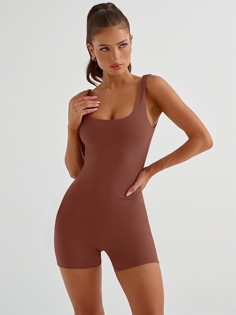 AUTOMET Backless Yoga Romper