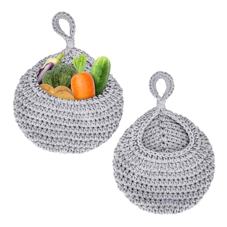 Rolas Trading Fabric Hanging Fruit Basket (Set of 2)