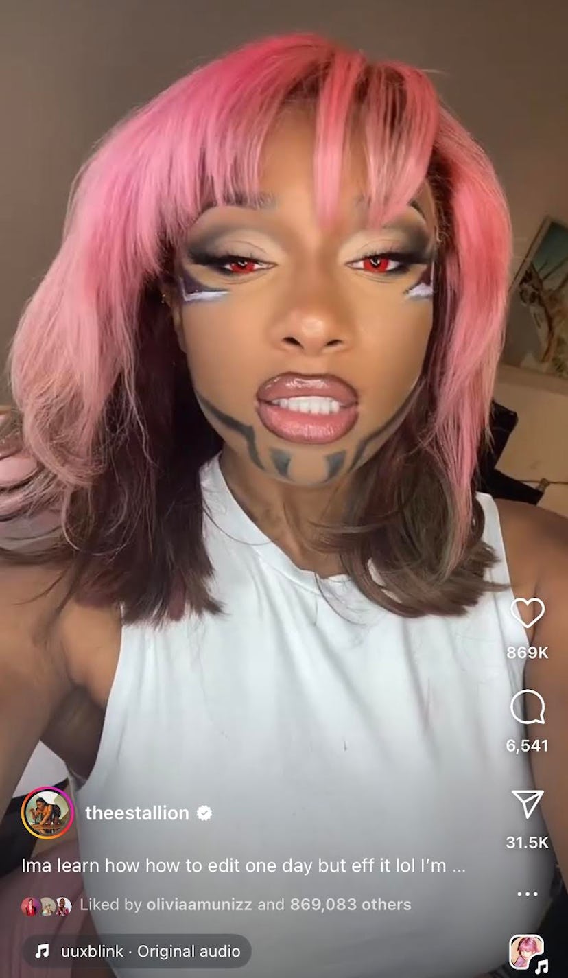 Megan Thee Stallion cosplayed Ryomen Sukuna of 'Jujutsu Kaisen.'