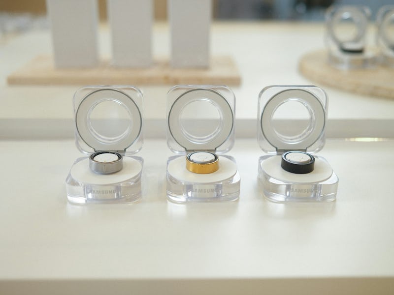Samsung's Galaxy Ring in three different colors