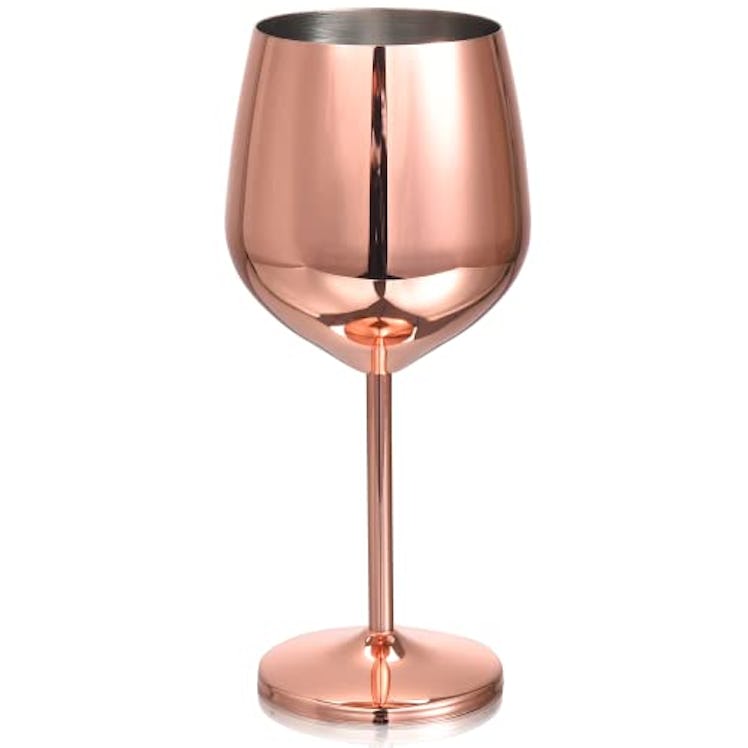 Bruntmor Stainless Steel Wine Glass