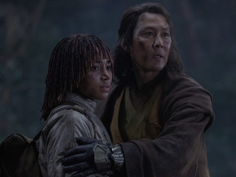 Amandla Stenberg and Lee Jung-jae in The Acolyte