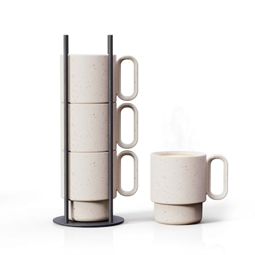 Libken Stackable Coffee Mug Set (4-Pack)