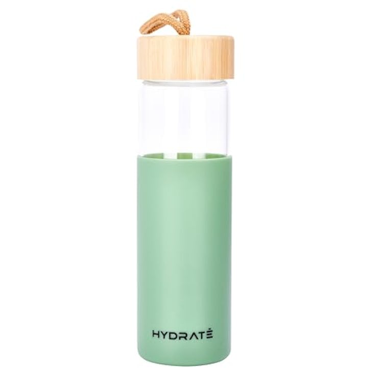 HYDRATE Glass Water Bottle