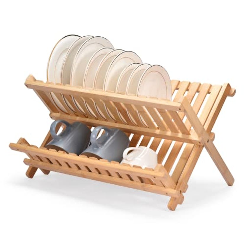 Vdomus Bamboo Dish Drying Rack