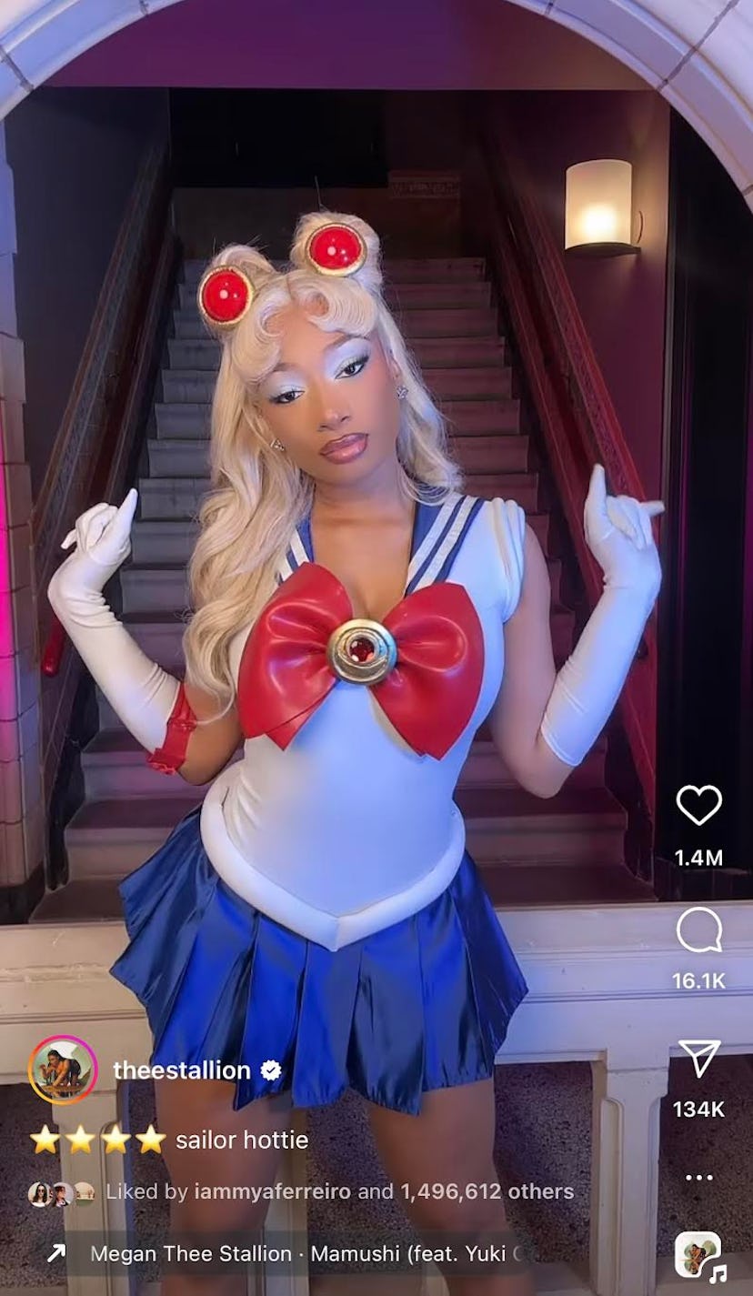 Megan Thee Stallion cosplayed Sailor Moon.