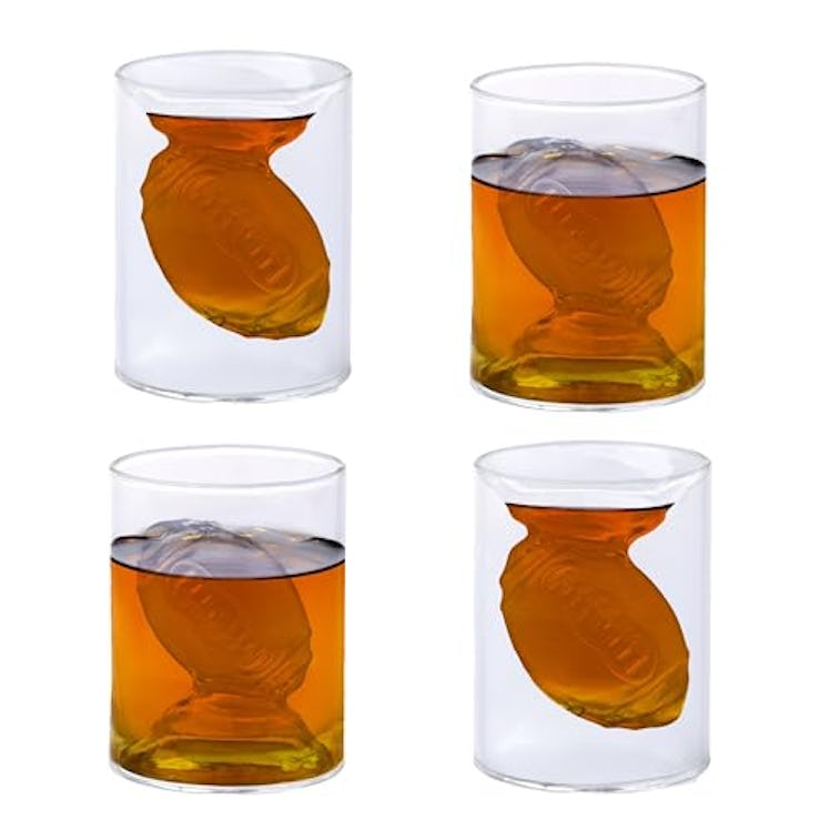 Flybold Reversible Football-Themed Shot Glasses (Set Of 4)