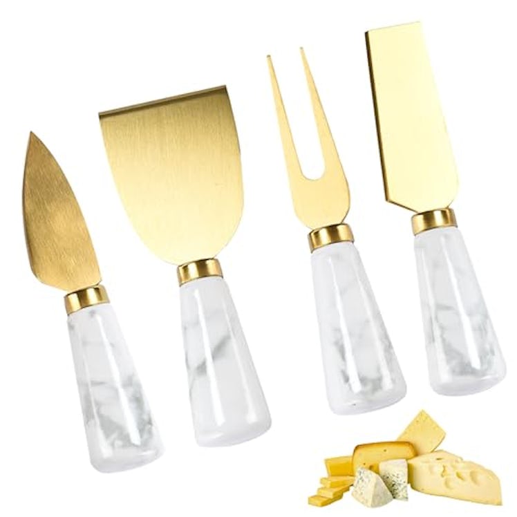 Hallops Marble Cheese Knife Set (4 Pieces)