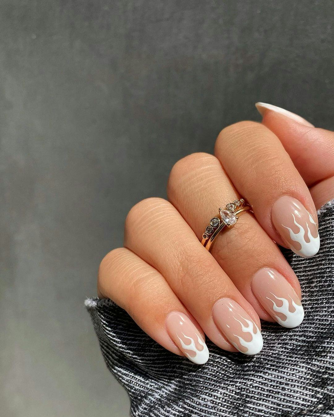 Try flame French tip nails.