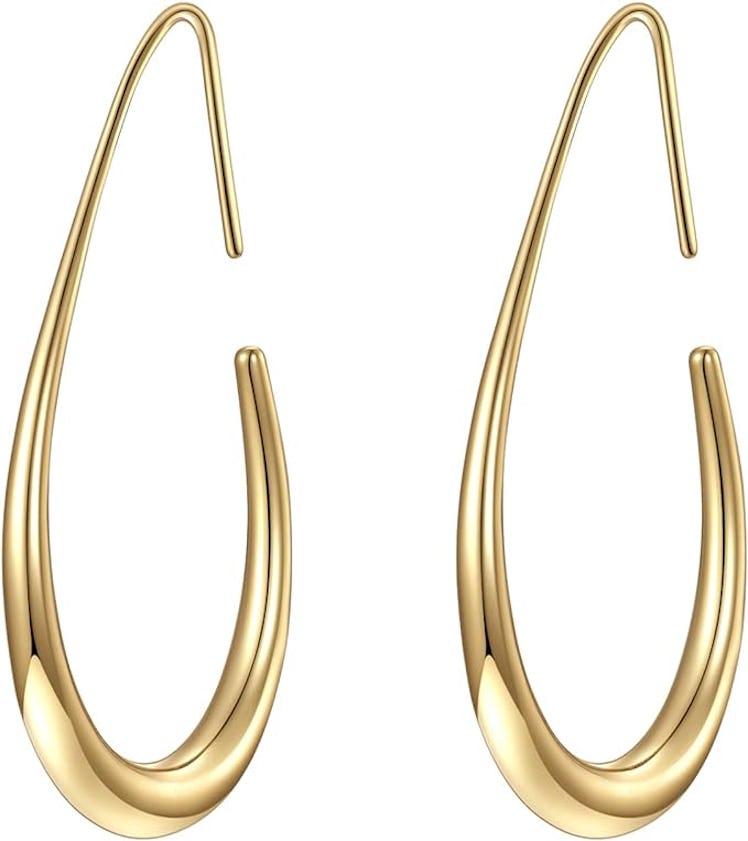 gelanmeng Teardrop Hoop Earrings