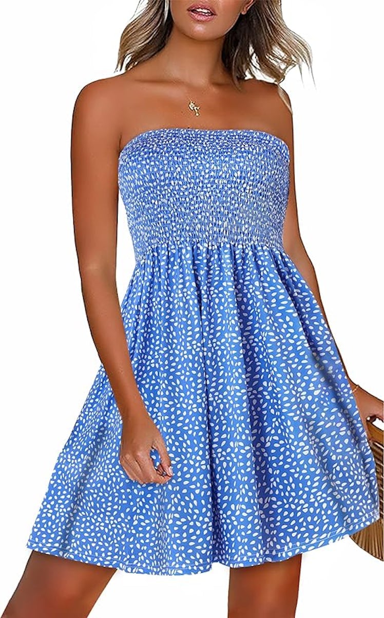 CHICGAL Strapless Summer Dress