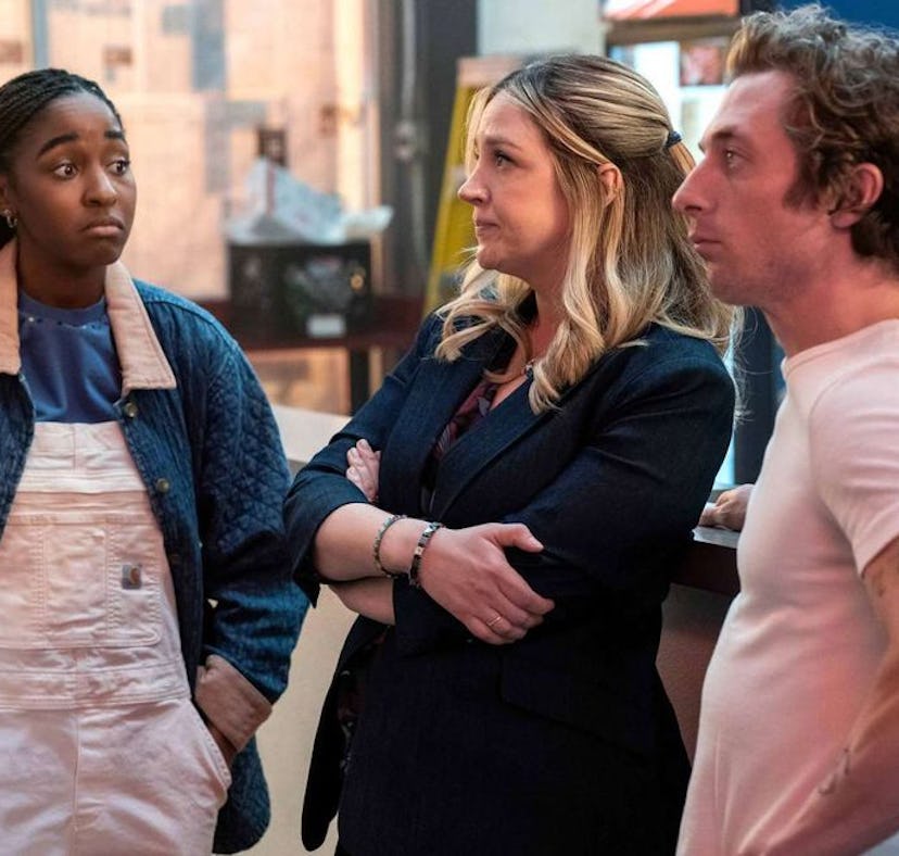 Ebon Moss-Bachrach revealed 'The Bear' cast shot Season 3 and 4 at the same time, suggesting an upco...