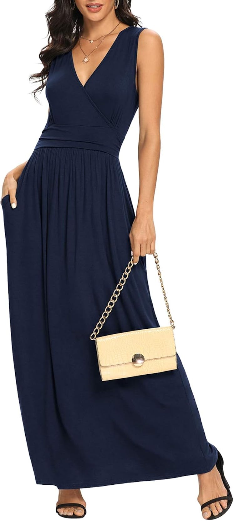 LILBETTER V-Neck Maxi Dress