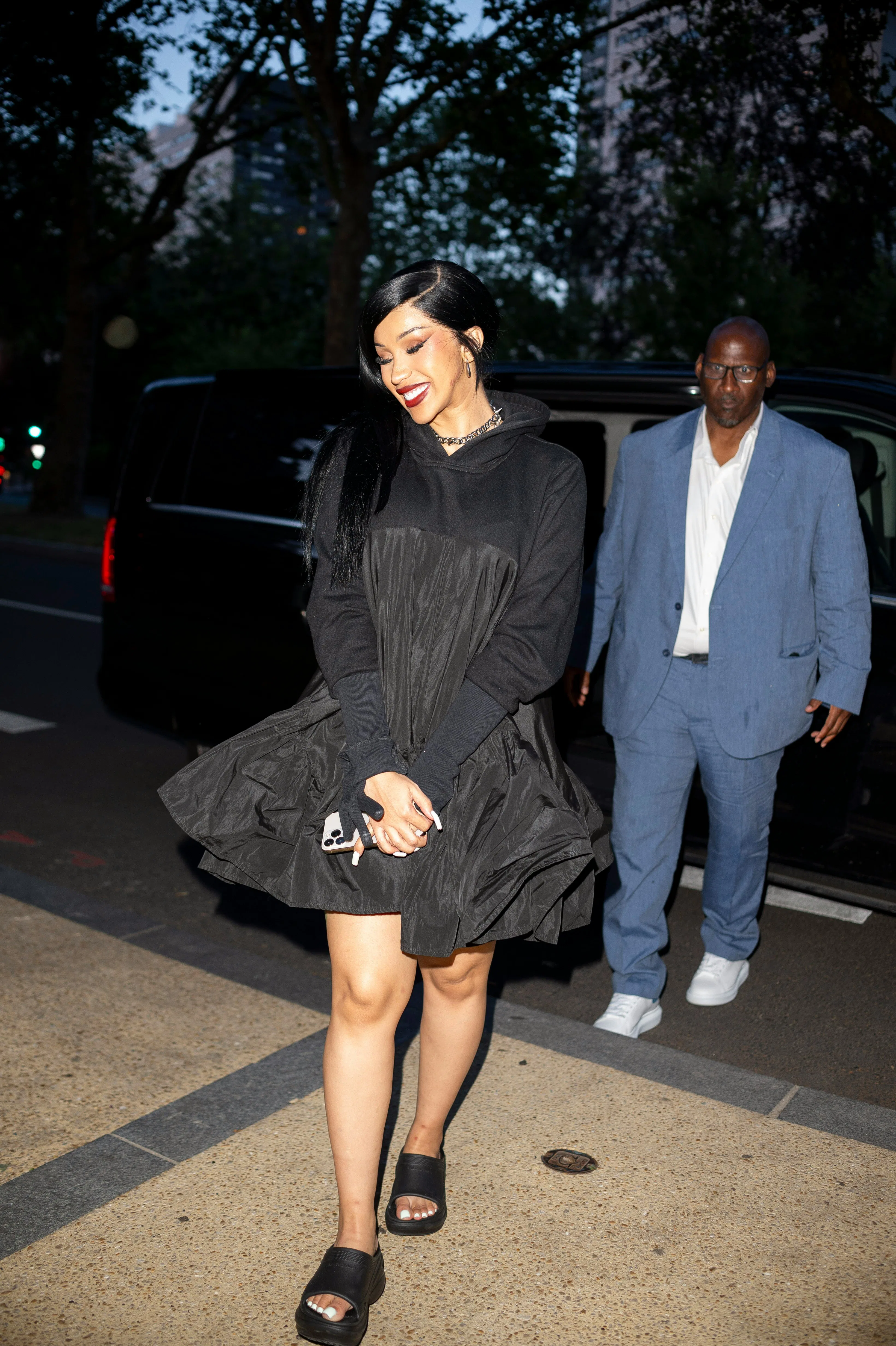 Cardi B Wears an Upcycled Prom Dress in Paris