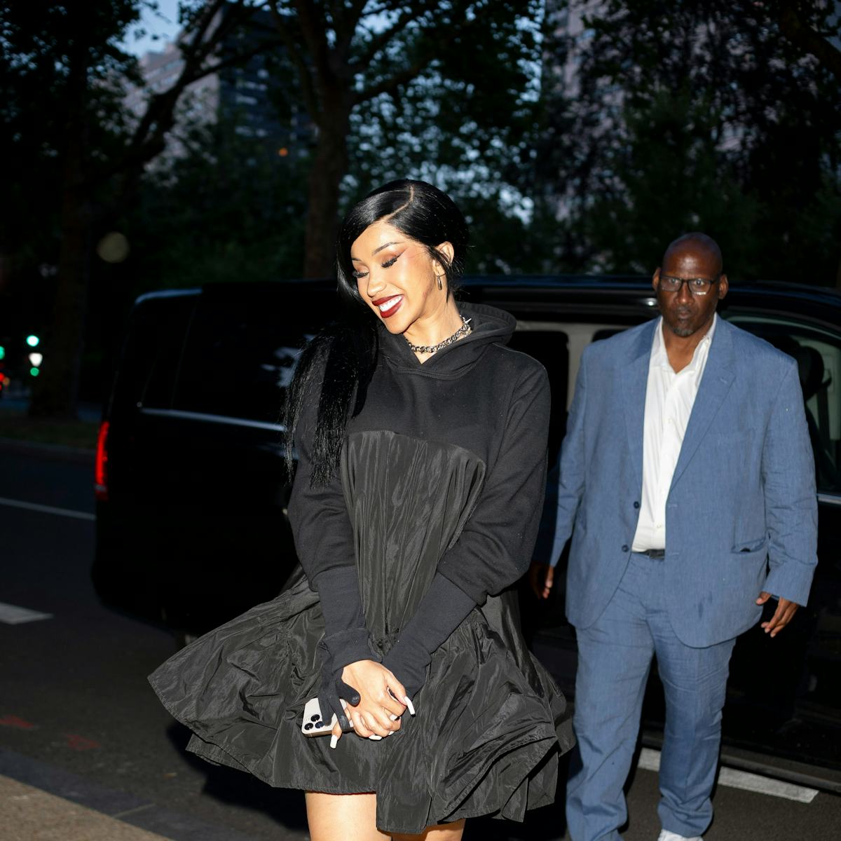 Cardi B Wears an Upcycled Prom Dress in Paris