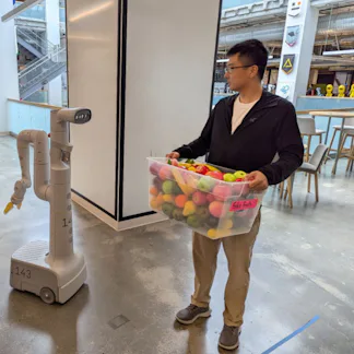 Google's Deepmind robot uses Gemini 1.5 to map environments and chaperone people in an office.