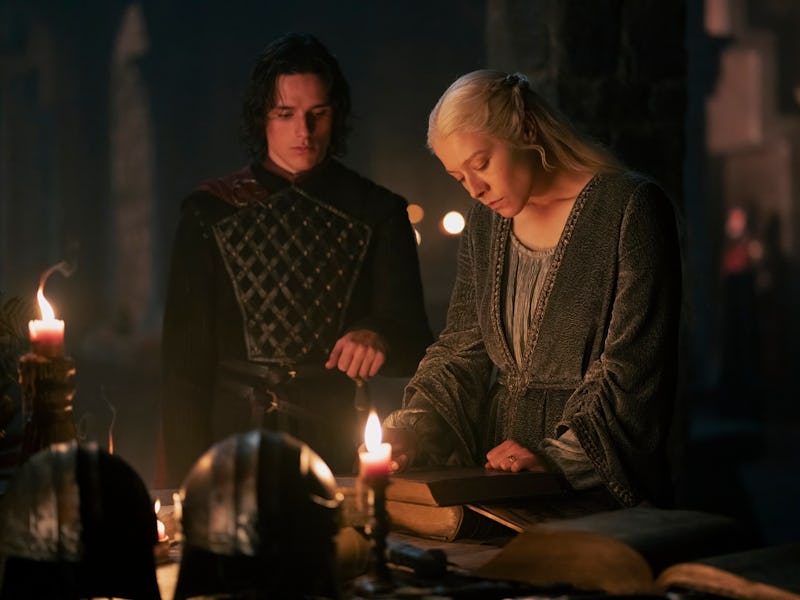 Harry Collett and Emma D'Arcy in 'House of the Dragon' Season 2