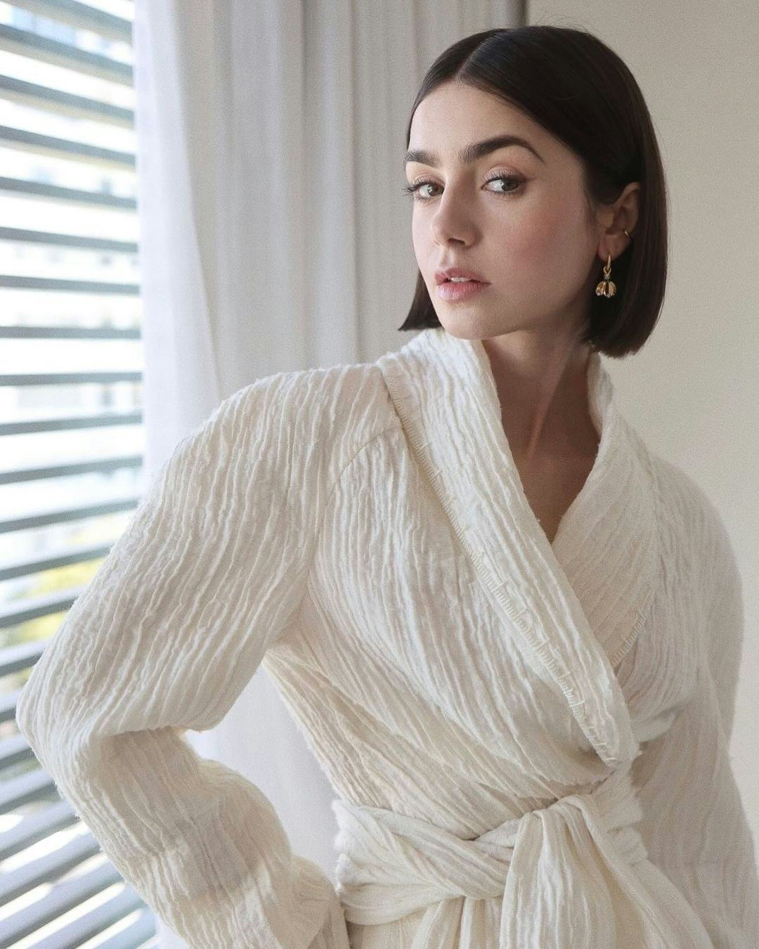 Lily Collins went for a bob cut in June 2024.