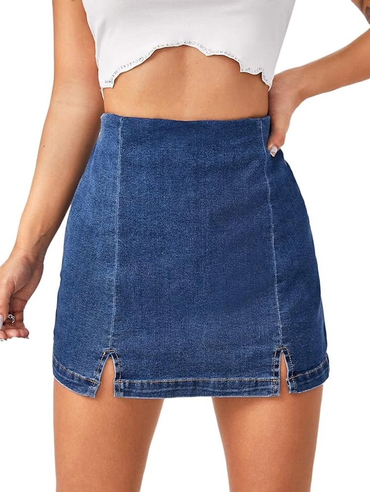 Floerns Denim Skort 