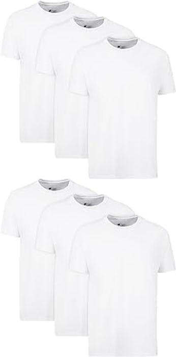 Hanes 100% Cotton Crew-Neck Undershirts (6-Pack)