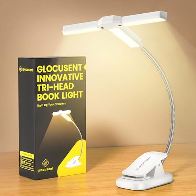 Glocusent Tri-Head Light for Reading in Bed