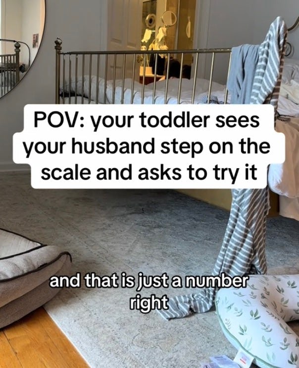 Watch This Sweet Moment A Dad Explained To His Toddler What Stepping On A Scale Means