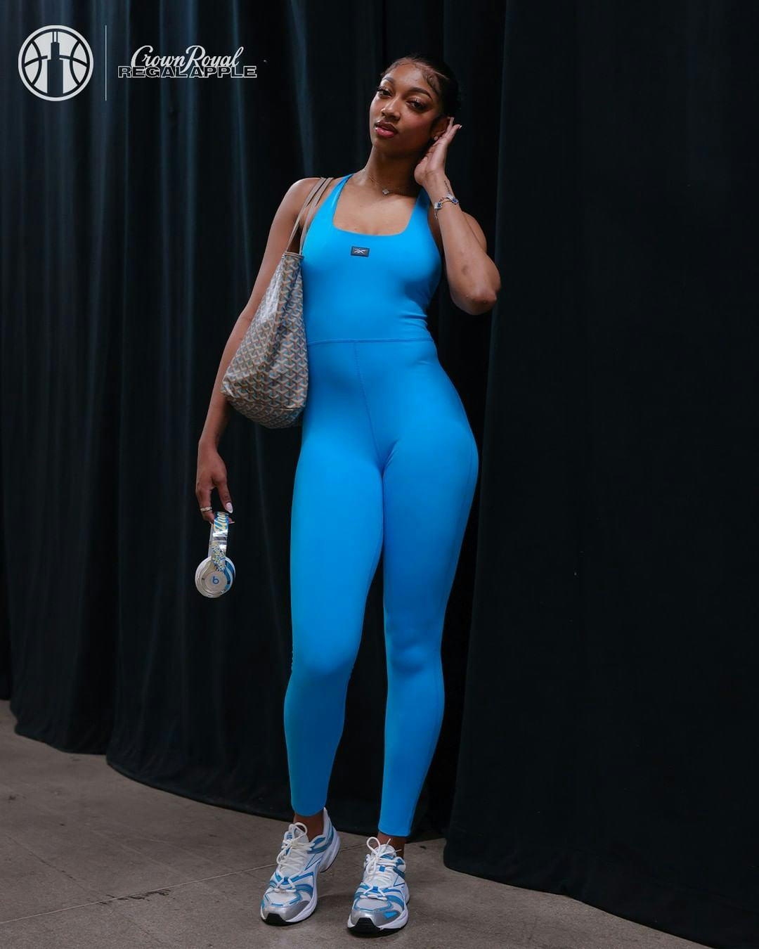 Angel Reese arriving for the Chicago Sky vs. Las Vegas Aces game in Vegas.