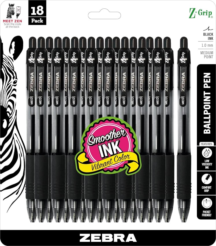 Zebra Pen Z-Grip Retractable Ballpoint Pens (18-Pack)