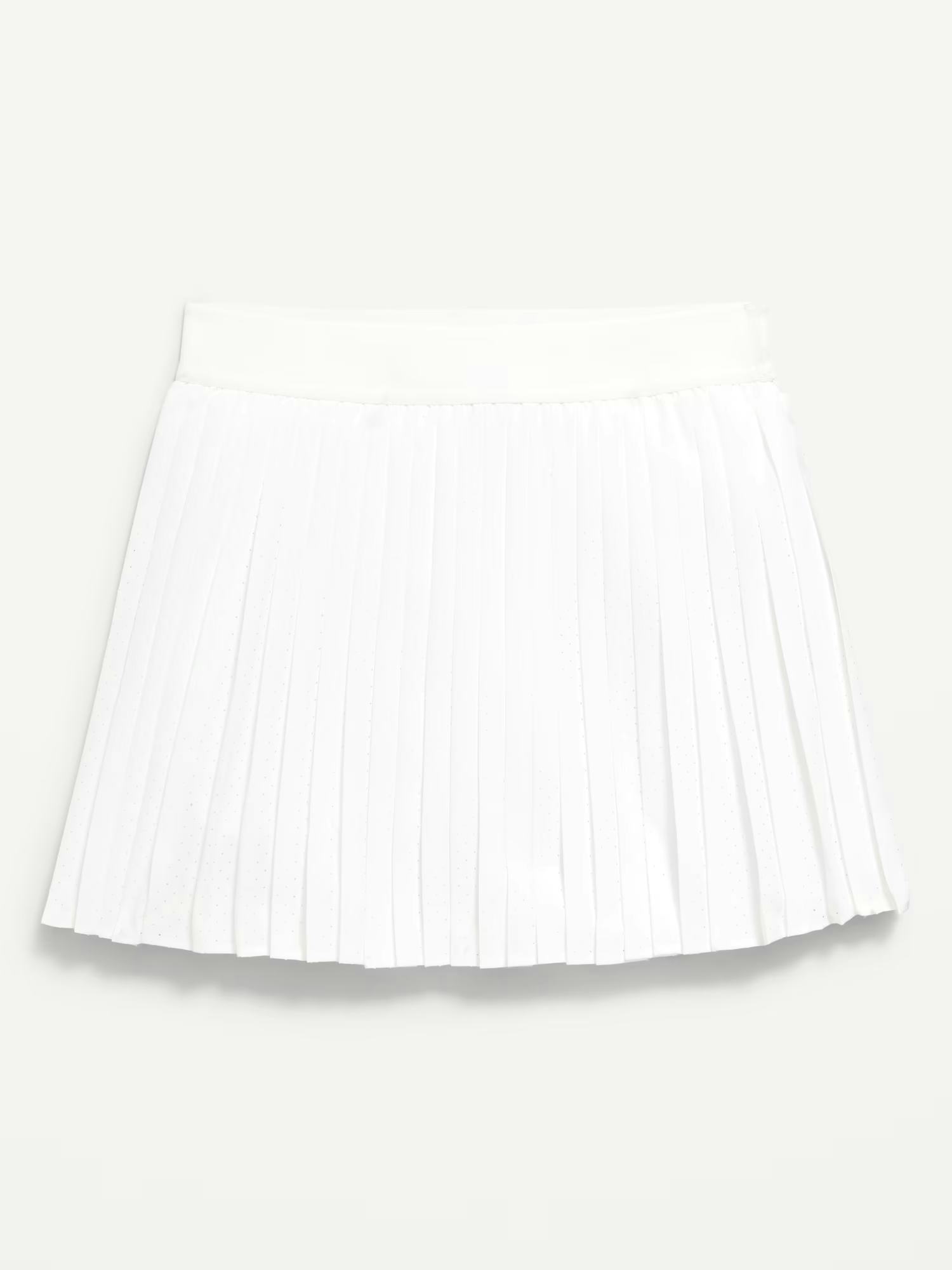 High-Waisted Pleated Performance Skort for Girls