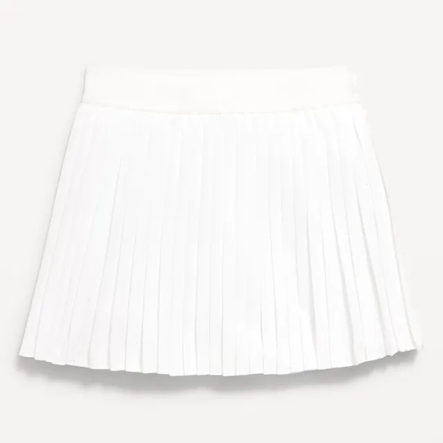 High-Waisted Pleated Performance Skort for Girls