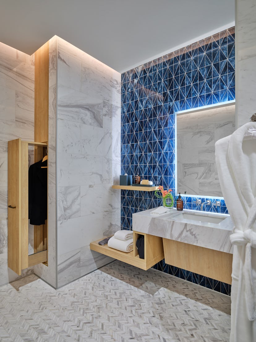 A shower suite at JFK's Delta One Lounge