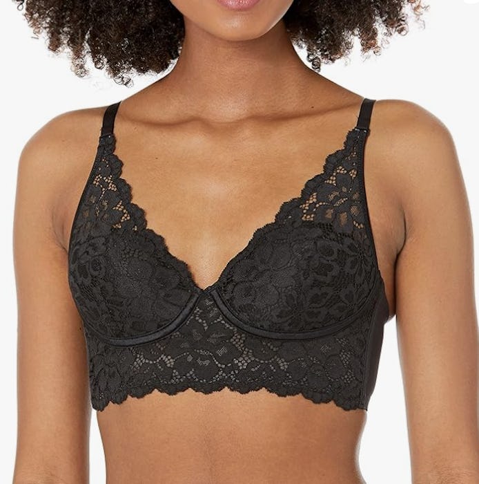 Maidenform Pure Comfort Wireless Lace Longline Convertible Bralette 