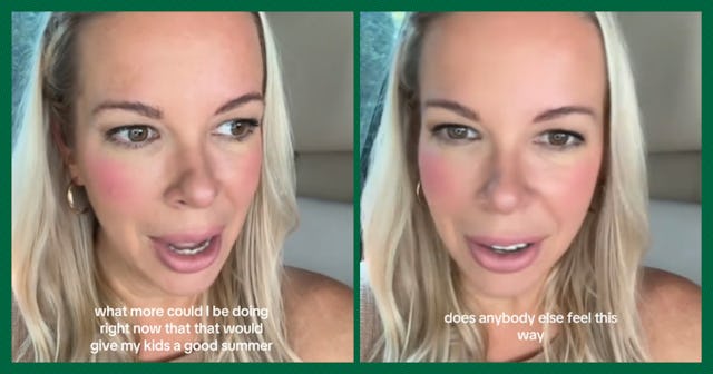 TikTok user @cyndygdub discusses the guilt she feels not doing more with her tweens and teens over t...