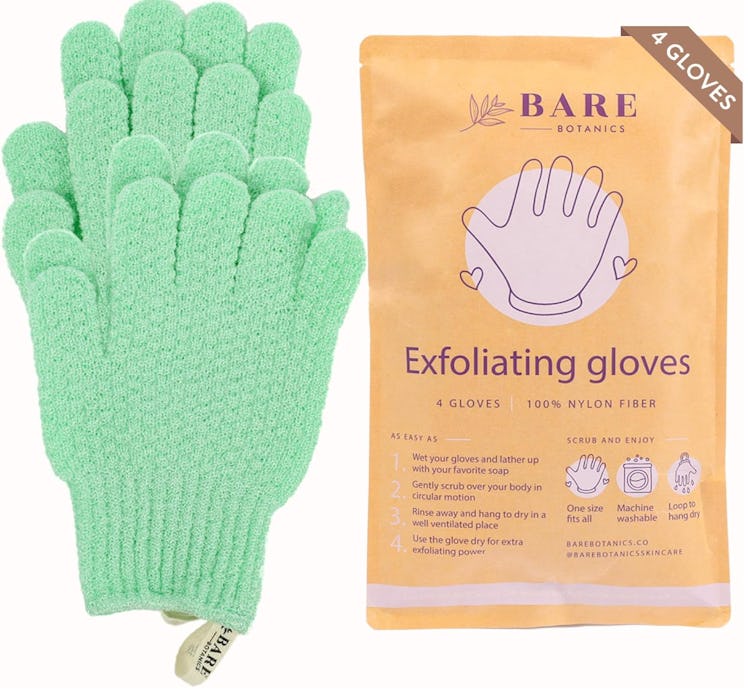 Bare Botanics Exfoliating Gloves (4-Pack)