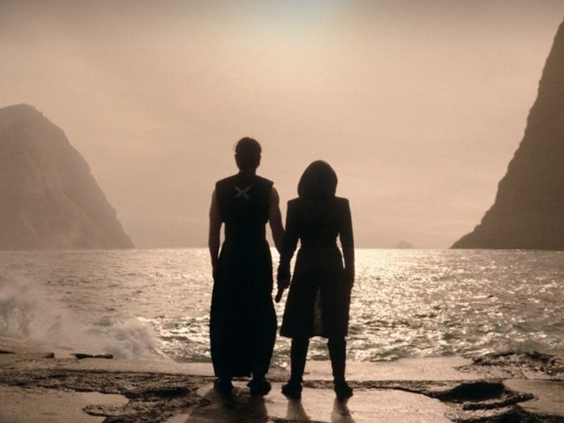 Osha (Amandla Stenberg) and The Stranger (Manny Jacinto) stare out into the sunset in The Acolyte
