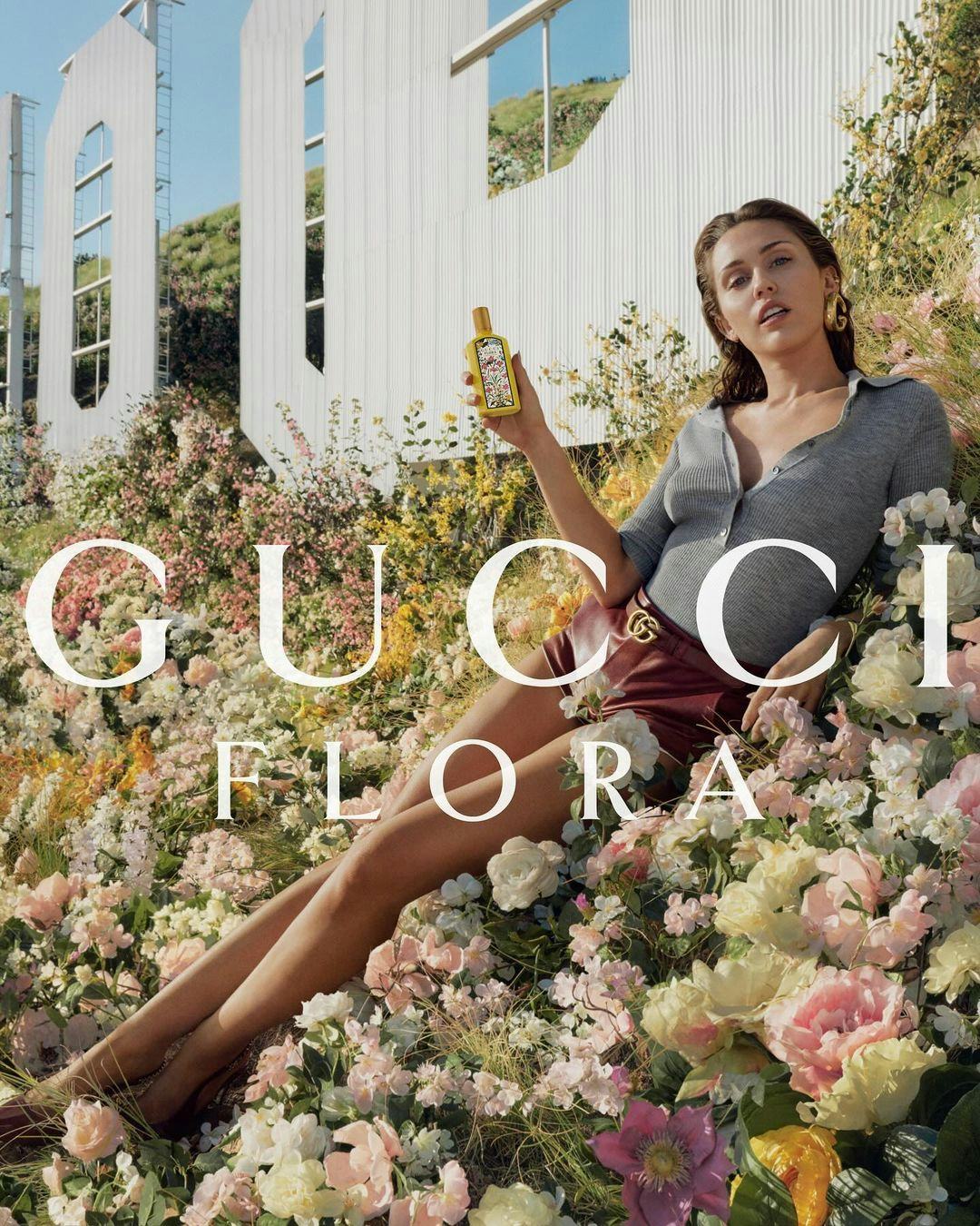 Miley Cyrus stars in the Gucci Flora Gorgeous Orchid campaign.