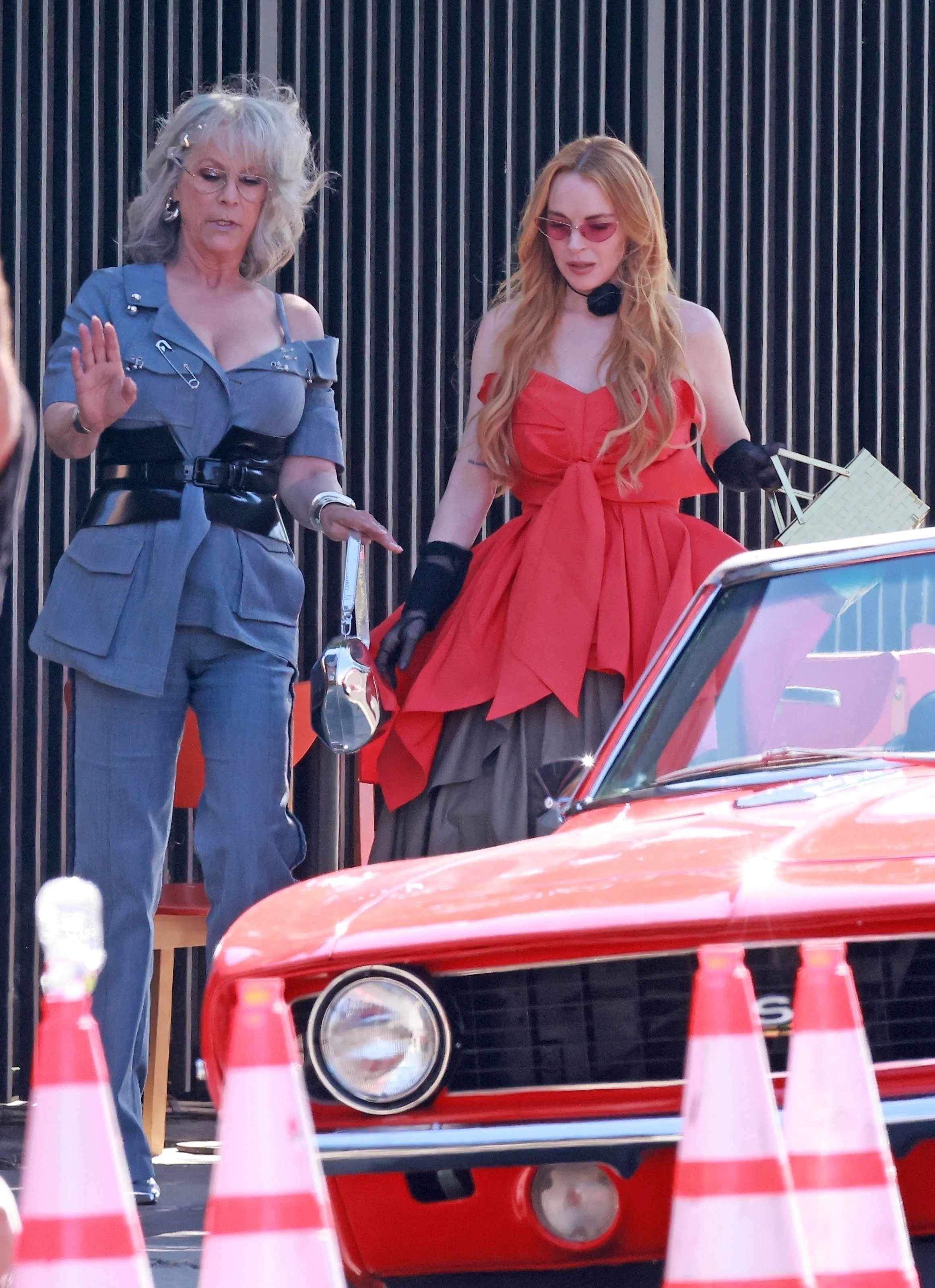 Lindsay Lohan’s Christopher John Rogers Ballgown Gave Off Major ’80s Vibes