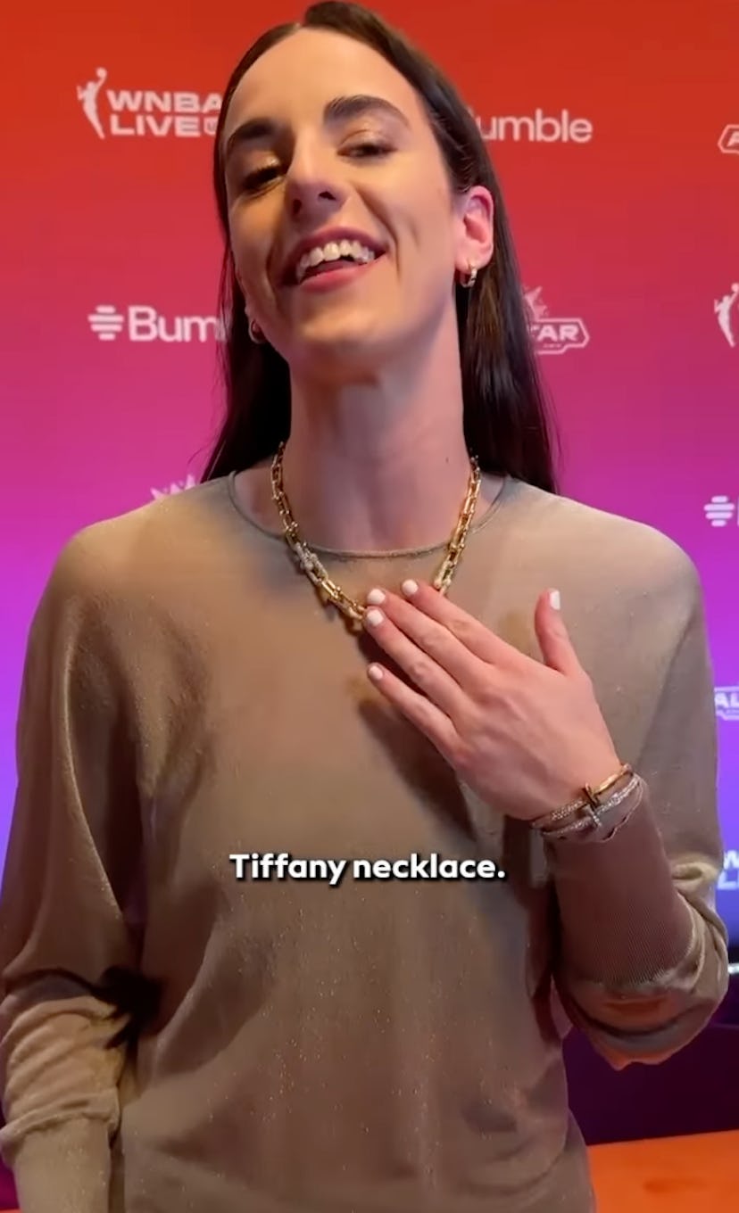 Caitlin Clark’s sheer dress featured a cheugy silhouette.