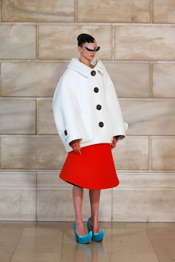 a look from marc jacobs fall 2024 collection shown in new york city