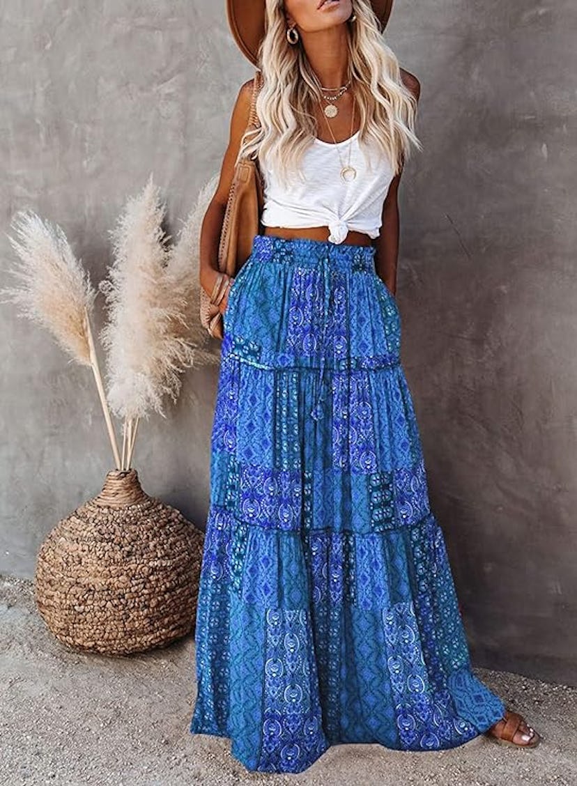 Happy Sailed Flowy Maxi Skirt
