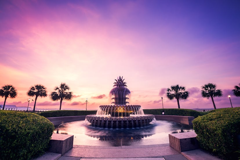 The famed pineapple fountain in Charleston, South Carolina