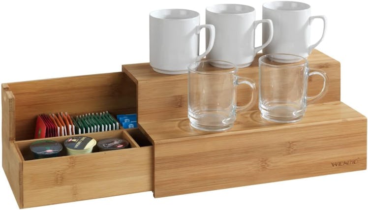 WENKO Bamboo Tea Bag Organizer