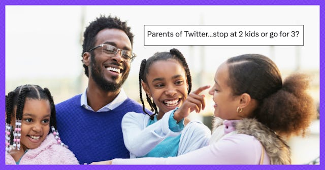 One dad of two asked his X followers if he and his wife should try for a third kid.