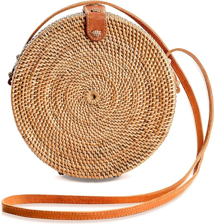 Novum Crafts Round Rattan Bag