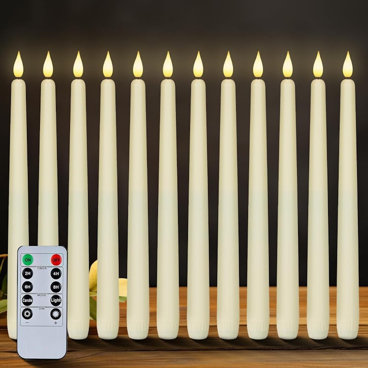 Homemory Flameless Taper Candles (12 Pieces)