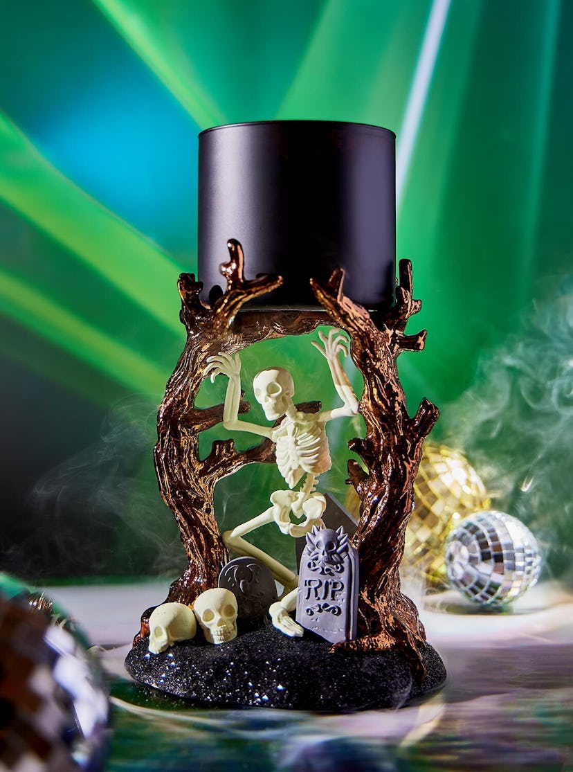 Dancing Skeleton 3-Wick Candle Holder