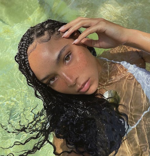 Swimming in a protective style